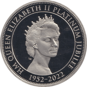 2022 BU FIVE POUNDS BAILIWICK OF JERSEY ELIZABETH II PLATINUM JUBILEE - WORLD COINS - Cambridgeshire Coins