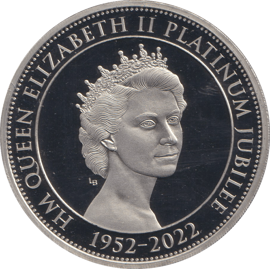 2022 BU FIVE POUNDS BAILIWICK OF JERSEY ELIZABETH II PLATINUM JUBILEE - WORLD COINS - Cambridgeshire Coins