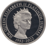 2022 BU FIVE POUNDS BAILIWICK OF JERSEY ELIZABETH II PLATINUM JUBILEE - WORLD COINS - Cambridgeshire Coins