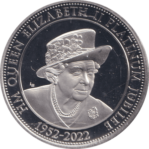 2022 BU FIVE POUNDS ISLE OF MAN ELIZABETH II PLATINUM JUBILEE - WORLD COINS - Cambridgeshire Coins