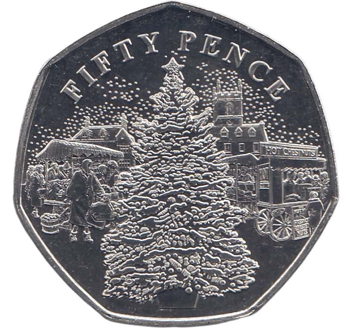 2022 CHRISTMAS 50P CHRISTMAS TREE ( BU ) - 50p BU - Cambridgeshire Coins