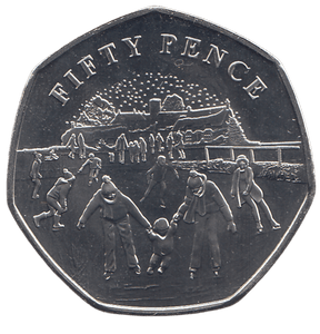 2022 CHRISTMAS 50P ICE SKATING ( BU ) - 50p BU - Cambridgeshire Coins