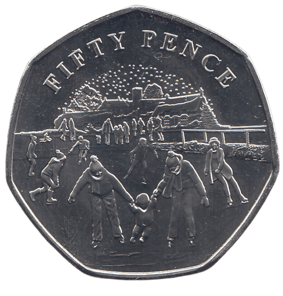 2022 CHRISTMAS 50P ICE SKATING ( BU ) - 50p BU - Cambridgeshire Coins