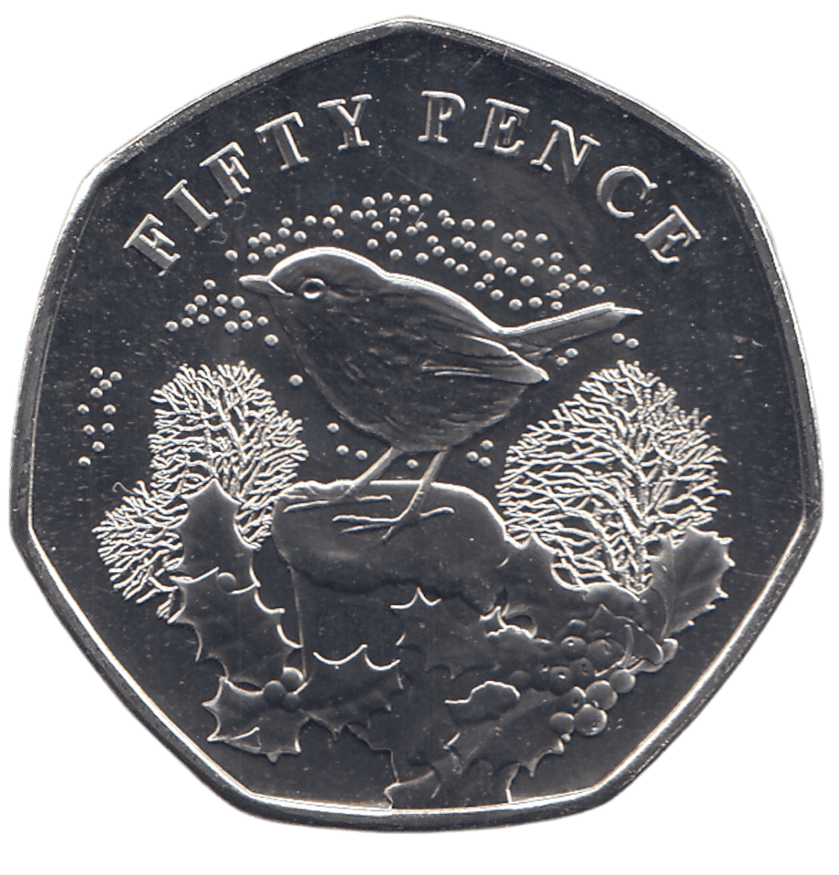 2022 CHRISTMAS 50P ROBIN ( BU ) - 50p BU - Cambridgeshire Coins