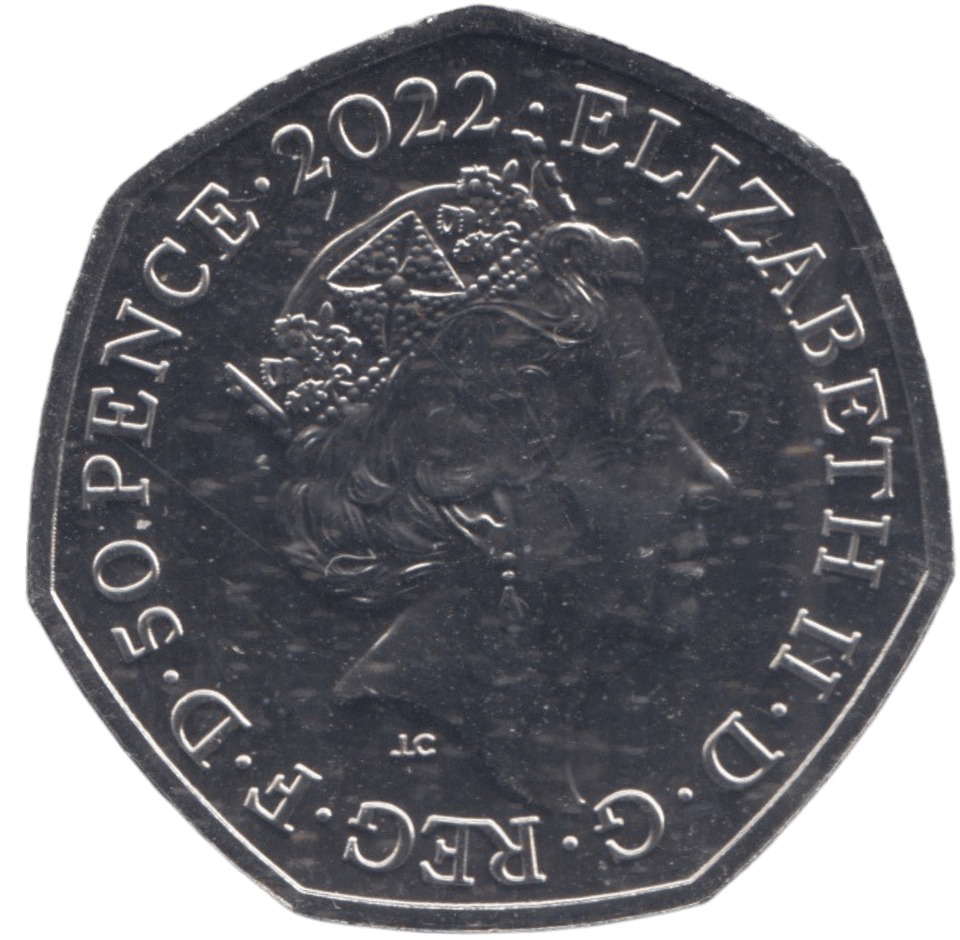 2022 COLOURED 50P EEYORE WINNIE THE POOH - 50p BU - Cambridgeshire Coins