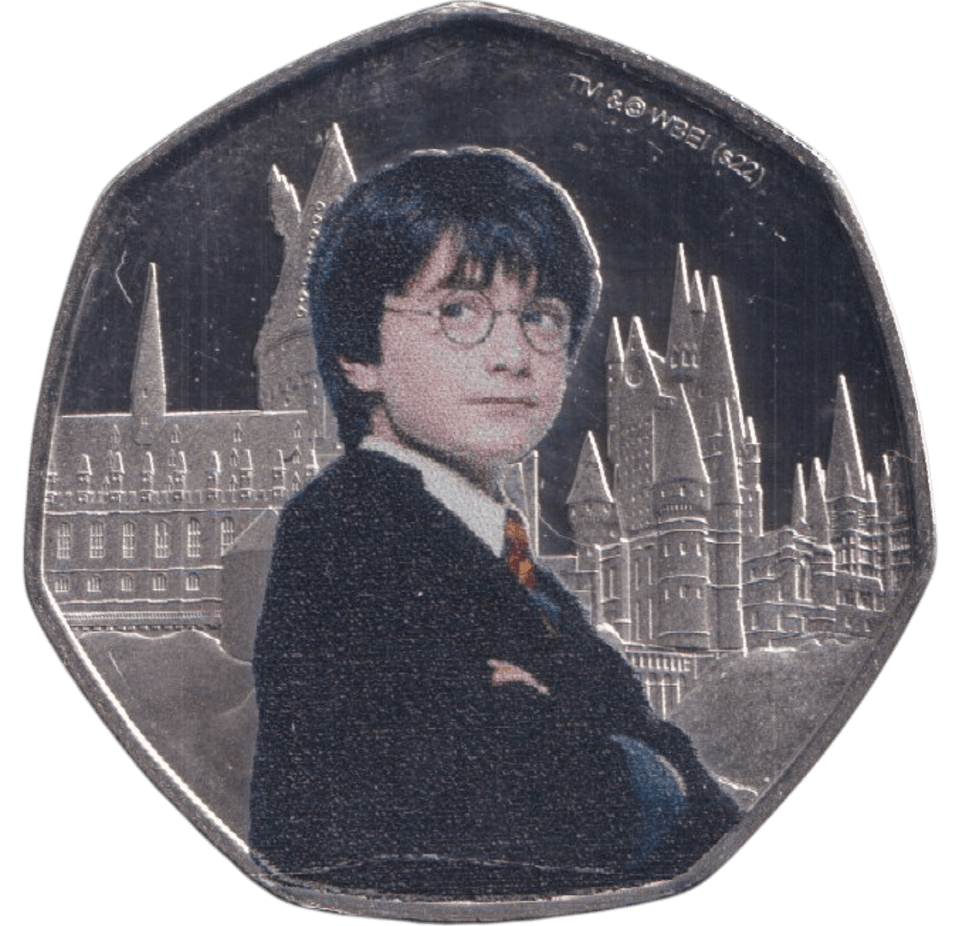 2022 COLOURED 50P HARRY POTTER ( BU ) - 50p BU - Cambridgeshire Coins