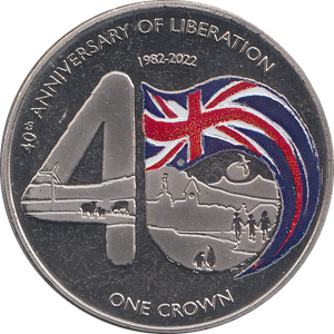 2022 CROWN 40TH ANNIVERSARY OF LIBERATION ( BU ) - WORLD COINS - Cambridgeshire Coins