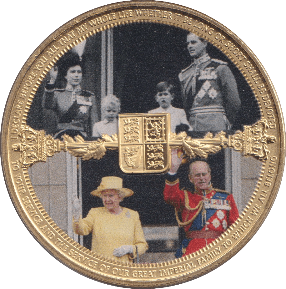 2022 CROWN GIBRALTAR - ELIZABETH AND PHILIP 1 - WORLD COINS - Cambridgeshire Coins