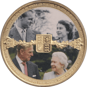 2022 CROWN GIBRALTAR - ELIZABETH AND PHILIP 2 - WORLD COINS - Cambridgeshire Coins