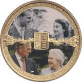 2022 CROWN GIBRALTAR - ELIZABETH AND PHILIP 2 - WORLD COINS - Cambridgeshire Coins