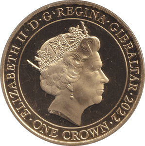 2022 CROWN GIBRALTAR - ELIZABETH AND PHILIP 2 - WORLD COINS - Cambridgeshire Coins