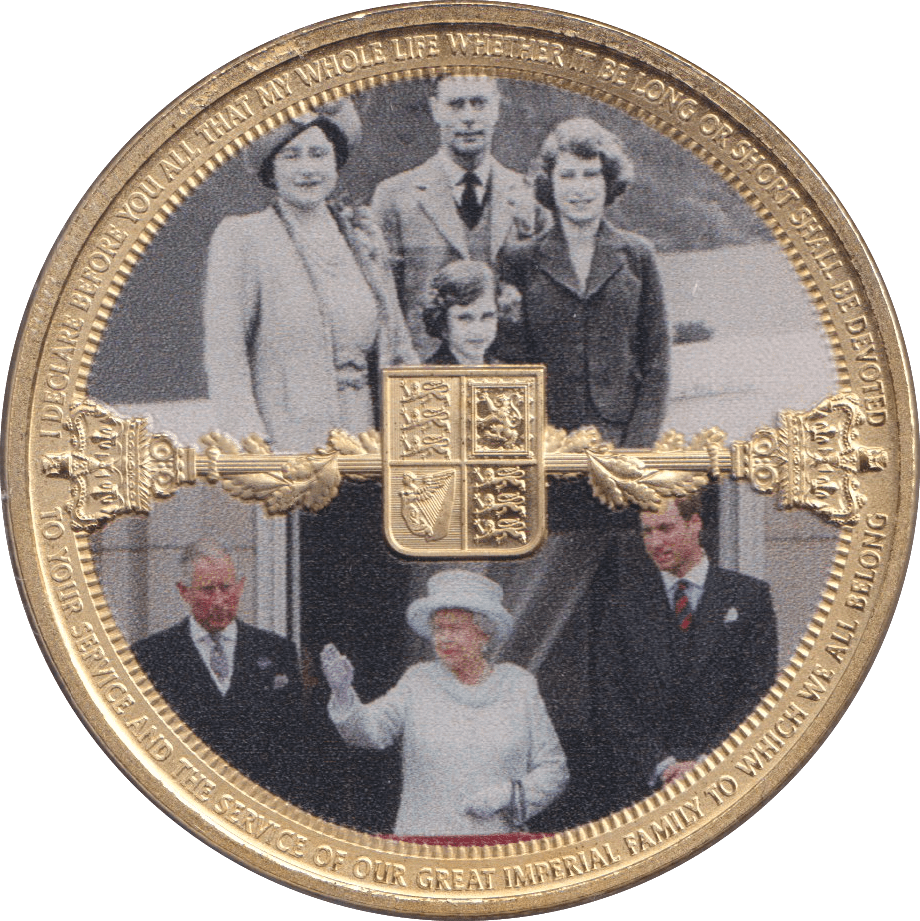 2022 CROWN GIBRALTAR - ELIZABETH AND PHILIP 3 - WORLD COINS - Cambridgeshire Coins