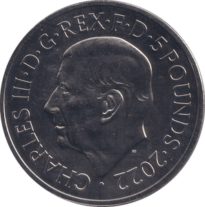 2022 ELIZABETH REGINA FIVE POUNDS ( BU ) - SILVER PROOF - Cambridgeshire Coins