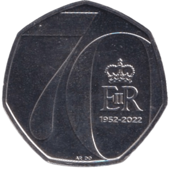 2022 FIFTY PENCE PLATINUM JUBILEE ( BU ) - 50p BU - Cambridgeshire Coins