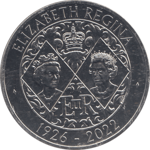 2022 FIVE POUND ELIZABETH REGINA ( BU ) - WORLD COINS - Cambridgeshire Coins
