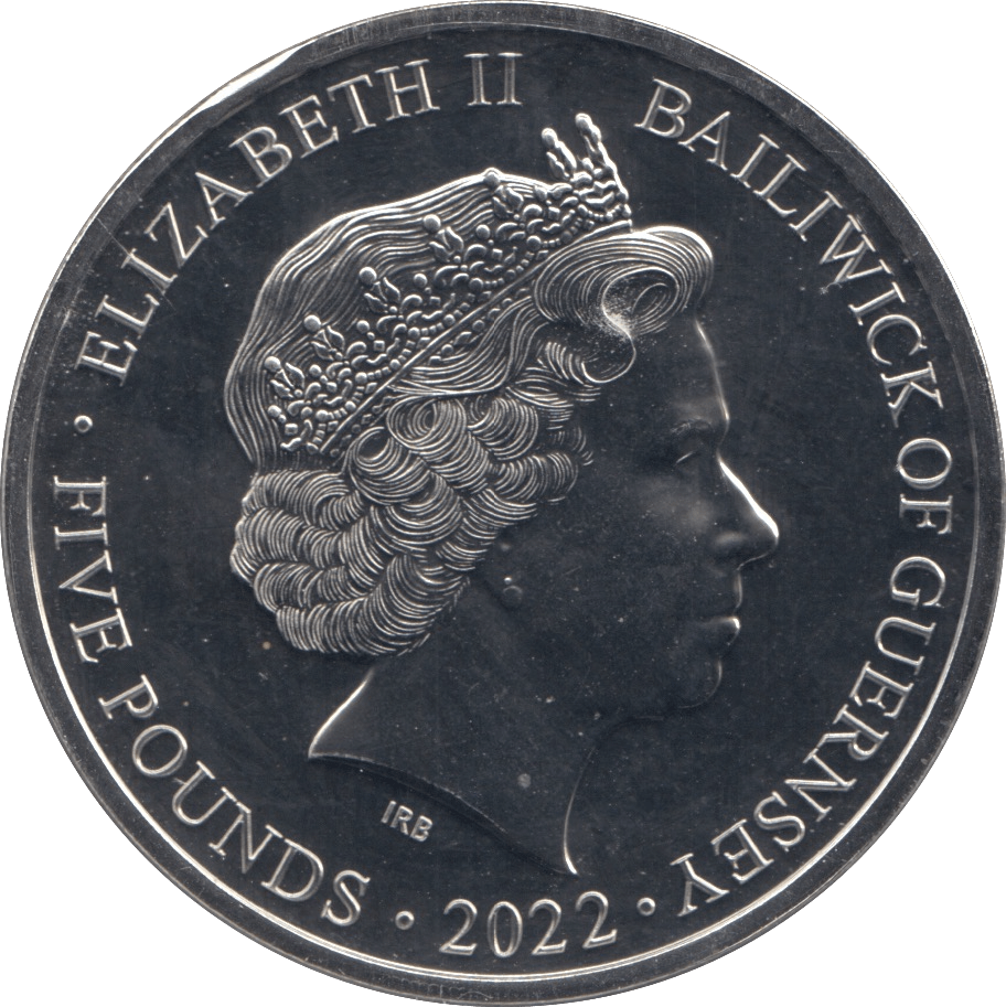 2022 FIVE POUNDS GUERNSEY F146 - WORLD COINS - Cambridgeshire Coins