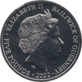 2022 FIVE POUNDS GUERNSEY F146 - WORLD COINS - Cambridgeshire Coins