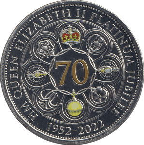 2022 FIVE POUNDS GUERNSEY PLATINUM JUBILEE - WORLD COINS - Cambridgeshire Coins