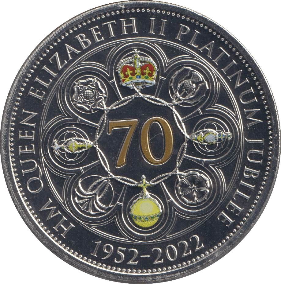 2022 FIVE POUNDS GUERNSEY PLATINUM JUBILEE - WORLD COINS - Cambridgeshire Coins