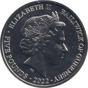 2022 FIVE POUNDS GUERNSEY PLATINUM JUBILEE - WORLD COINS - Cambridgeshire Coins