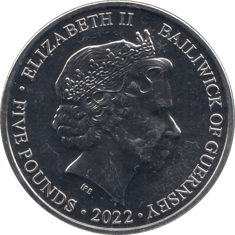 2022 FIVE POUNDS GUERNSEY - WORLD COINS - Cambridgeshire Coins