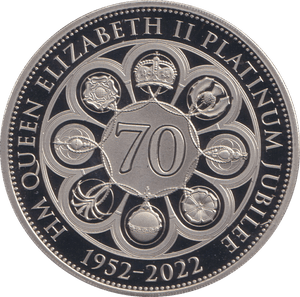 2022 FIVE POUNDS PLATINUM JUBILEE BAILIWICK OF GUERNSEY ( BU ) - WORLD COINS - Cambridgeshire Coins