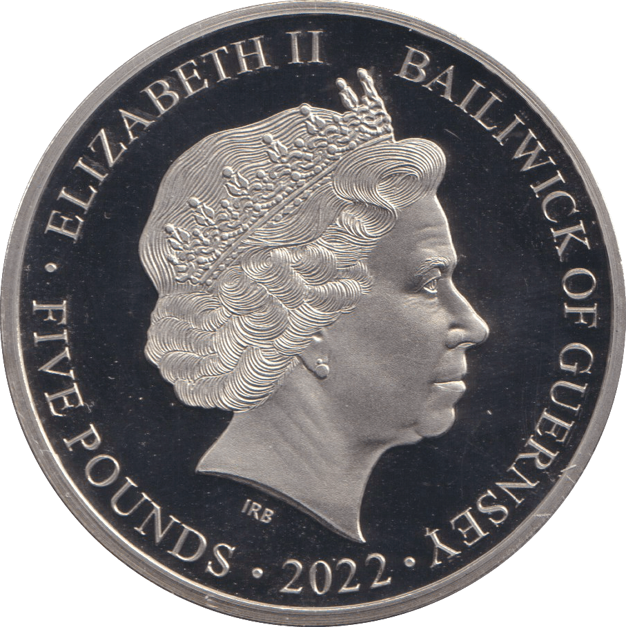 2022 FIVE POUNDS PLATINUM JUBILEE BAILIWICK OF GUERNSEY ( BU ) - WORLD COINS - Cambridgeshire Coins