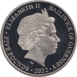 2022 FIVE POUNDS PLATINUM JUBILEE BAILIWICK OF GUERNSEY ( BU ) - WORLD COINS - Cambridgeshire Coins