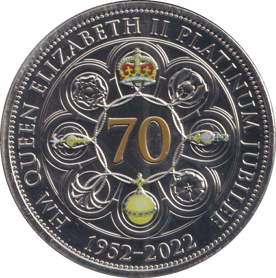 2022 FIVE POUNDS PLATINUM JUBILEE BAILIWICK OF GUERNSEY - WORLD COINS - Cambridgeshire Coins
