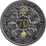 2022 FIVE POUNDS PLATINUM JUBILEE BAILIWICK OF GUERNSEY - WORLD COINS - Cambridgeshire Coins