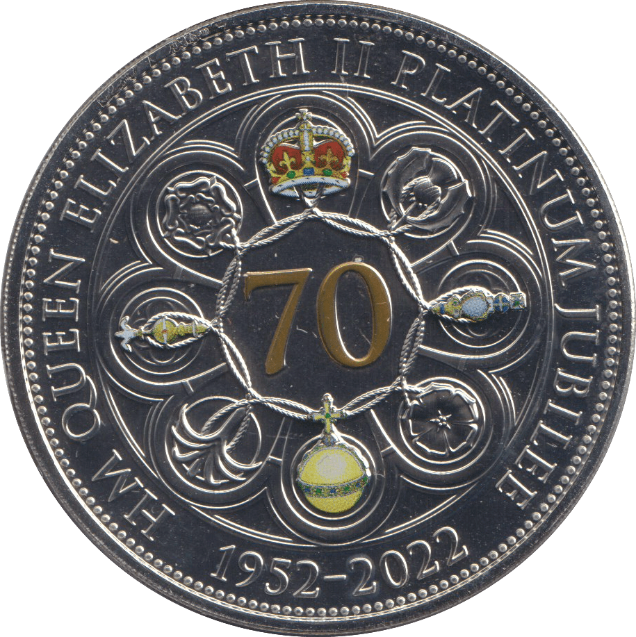 2022 FIVE POUNDS PLATINUM JUBILEE - WORLD COINS - Cambridgeshire Coins