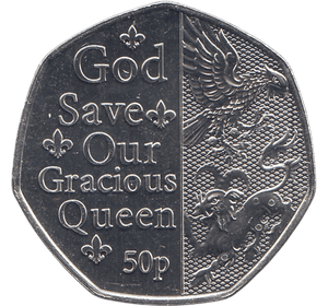 2022 GOD SAVE OUR GRACIOUS QUEEN 50P ( BU ) - WORLD COINS - Cambridgeshire Coins