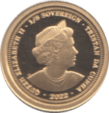 2022 GOLD EIGHTH SOVEREIGN ( PROOF ) - GOLD WORLD COINS - Cambridgeshire Coins