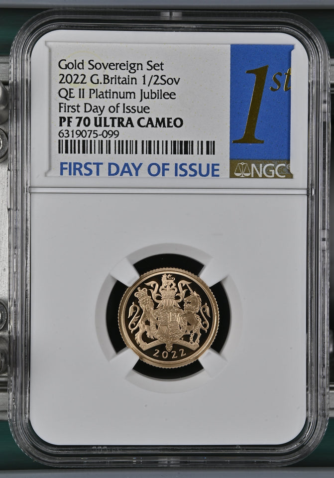 2022 GOLD HALF SOVEREIGN ( NGC ) PF 70 - NGC GOLD HALF SOVEREIGN - Cambridgeshire Coins