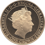 2022 GOLD PLATED CROWN ( PROOF ) - WORLD COINS - Cambridgeshire Coins
