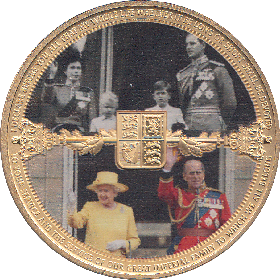 2022 GOLD PLATED CROWN ( PROOF ) - WORLD COINS - Cambridgeshire Coins