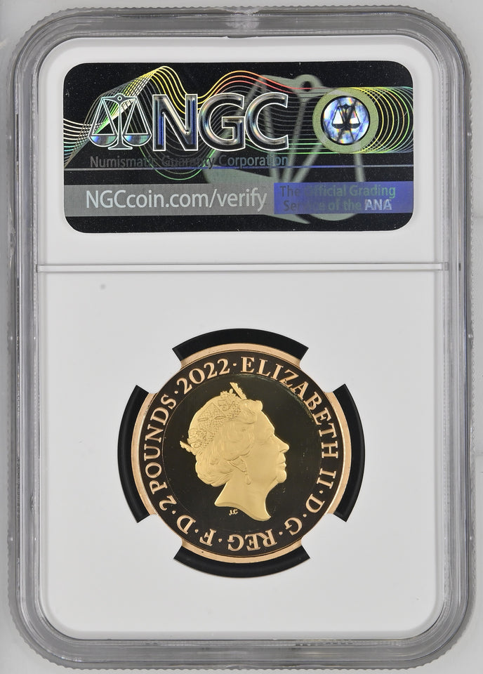 2022 GOLD PROOF £2 QUEEN ELIZABETH II DAME VERA LYNN (NGC) PF69 ULTRA CAMEO - NGC GOLD COINS - Cambridgeshire Coins