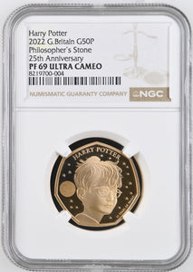 2022 GOLD PROOF 50P BEATRIX POTTER PHILOSOPHER'S STONE 25TH ANNIVERSARY PF 69 ULTRA CAMEO - NGC GOLD 50P - Cambridgeshire Coins