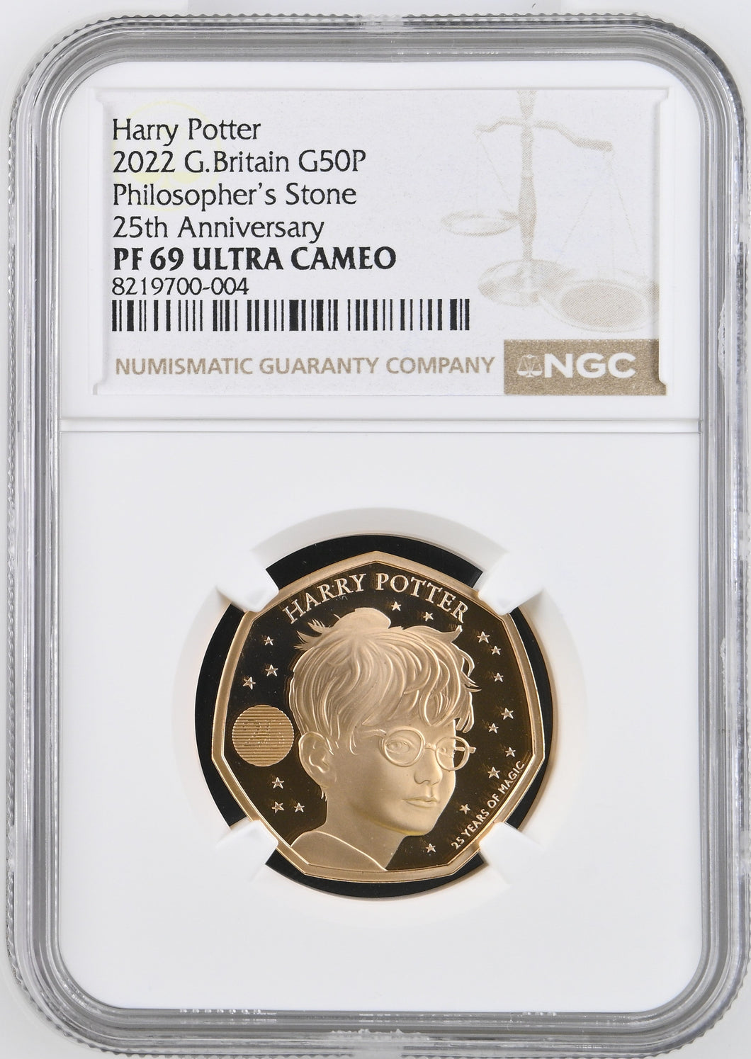 2022 GOLD PROOF 50P BEATRIX POTTER PHILOSOPHER'S STONE 25TH ANNIVERSARY PF 69 ULTRA CAMEO - NGC GOLD 50P - Cambridgeshire Coins