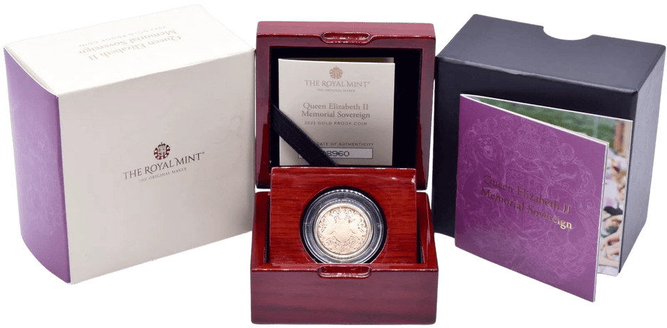 2022 GOLD PROOF SOVEREIGN BOXED MEMORIAL - GOLD PROOF SOVEREIGNS - Cambridgeshire Coins