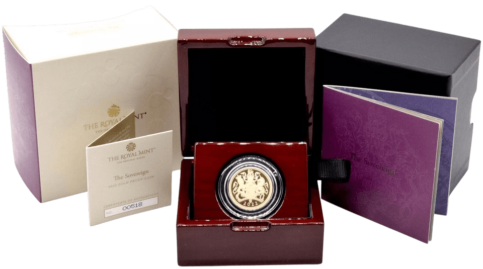 2022 GOLD PROOF SOVEREIGN BOXED - GOLD PROOF SOVEREIGNS - Cambridgeshire Coins