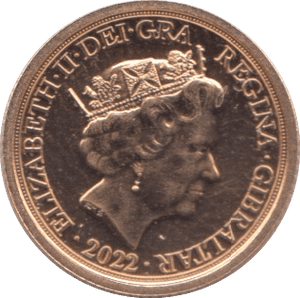 2022 GOLD QUARTER SOVEREIGN GIBRALTAR ( BU ) - GOLD WORLD COINS - Cambridgeshire Coins