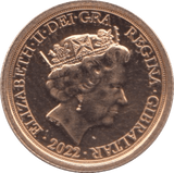 2022 GOLD QUARTER SOVEREIGN GIBRALTAR ( BU ) - GOLD WORLD COINS - Cambridgeshire Coins
