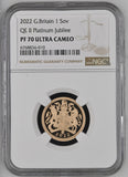 2022 GOLD SOVEREIGN PF 70 ULTRA CAMEO - NGC GOLD SOVEREIGN - Cambridgeshire Coins