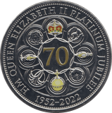 2022 GUERNSEY PLATINUM JUBILEE FIVE POUND COIN (BU) - WORLD COINS - Cambridgeshire Coins