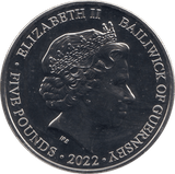 2022 GUERNSEY PLATINUM JUBILEE FIVE POUND COIN (BU) - WORLD COINS - Cambridgeshire Coins