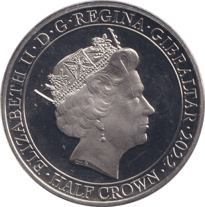 2022 HALF CROWN GIBRALTAR ELIZABETH - WORLD COINS - Cambridgeshire Coins