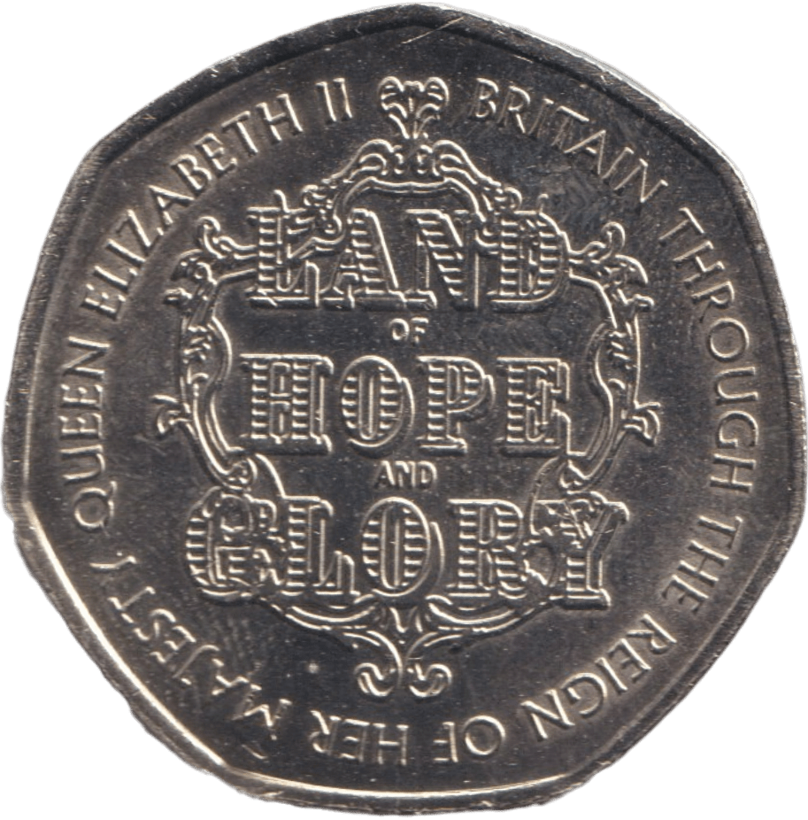 2022 LAND OF HOPE AND GLORY 50P SHPAED COIN - 50P SHAPED COIN - Cambridgeshire Coins
