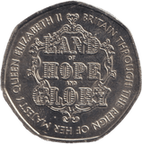 2022 LAND OF HOPE AND GLORY 50P SHPAED COIN - 50P SHAPED COIN - Cambridgeshire Coins