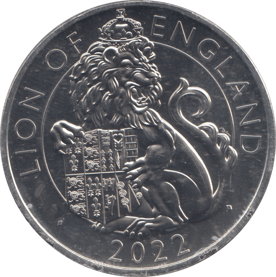 2022 LION OF ENGLAND FIVE POUND - WORLD COINS - Cambridgeshire Coins